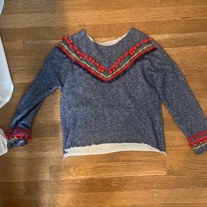 Boho Patterned Handmade Long sleeve Crop